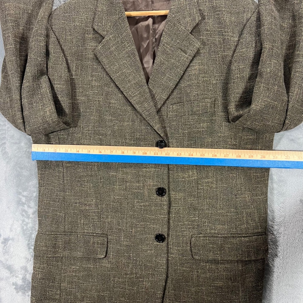 Chiavari Blazer Mens 42R Brown Cotton Wool Lanificio Calvino Vitale Italy Coat - Picture 7 of 16
